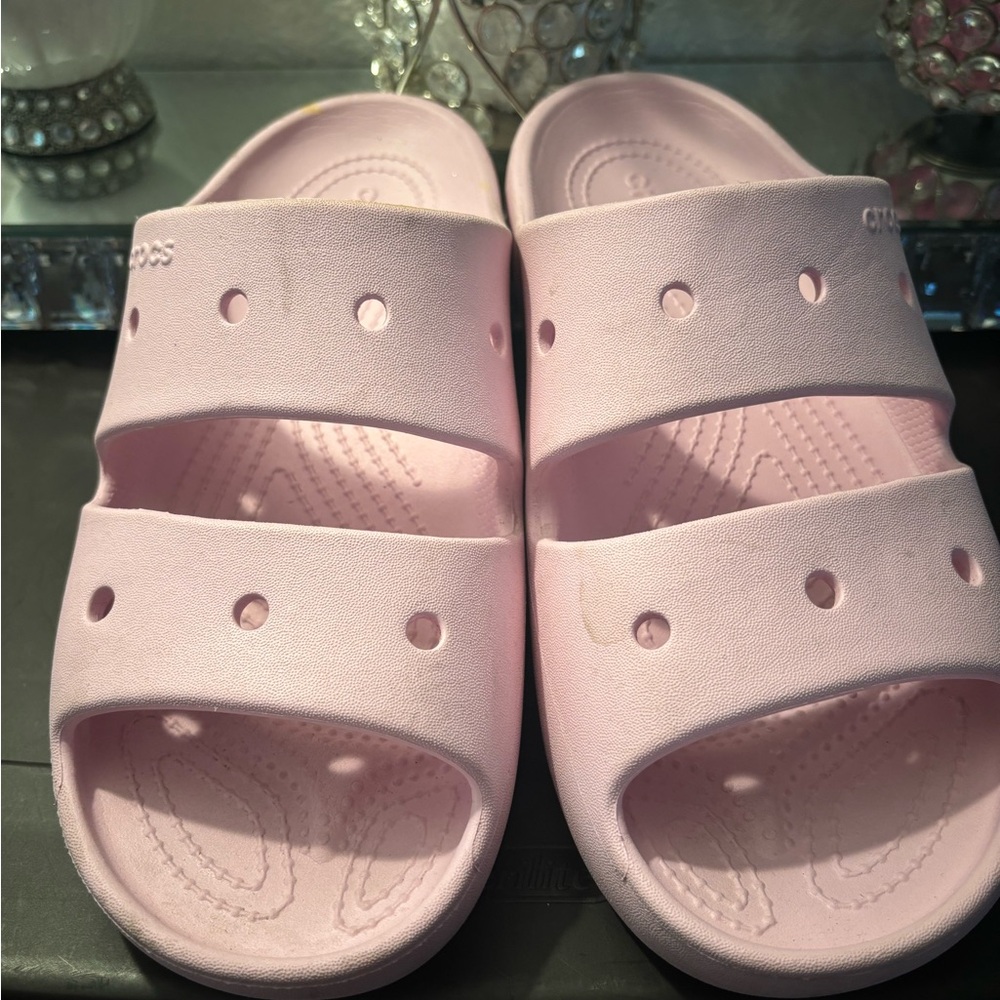 CROCS Pink Double Strap Sandals with Ventilation